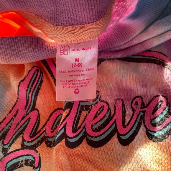 No boundaries tie dye sweatshirt size m - Picture 2 of 4